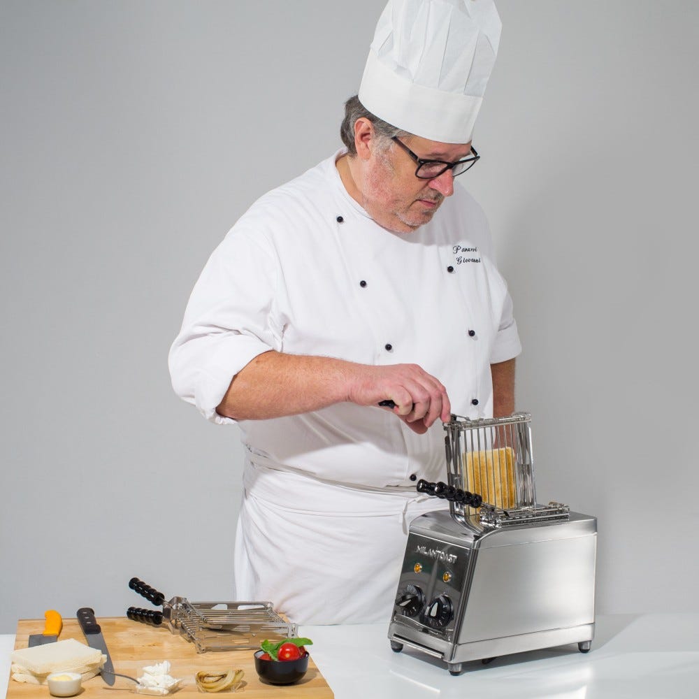 Milantoast 007000 Classico Tostapane a 2 scomparti - inox