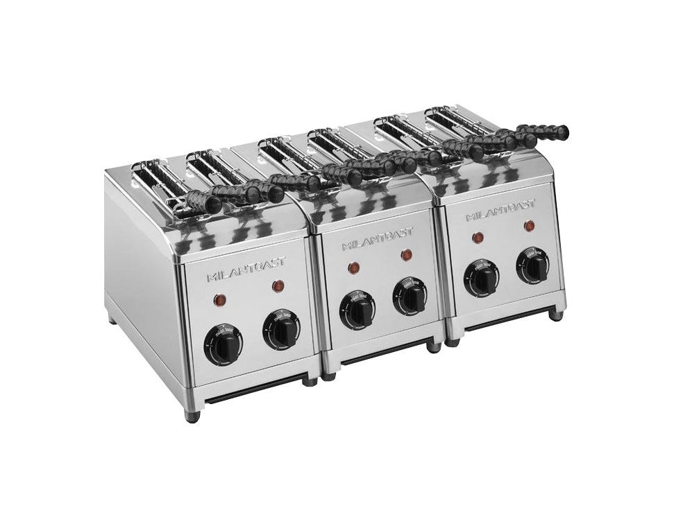Milantoast 007060 Classico Tostapane a 6 scomparti - inox