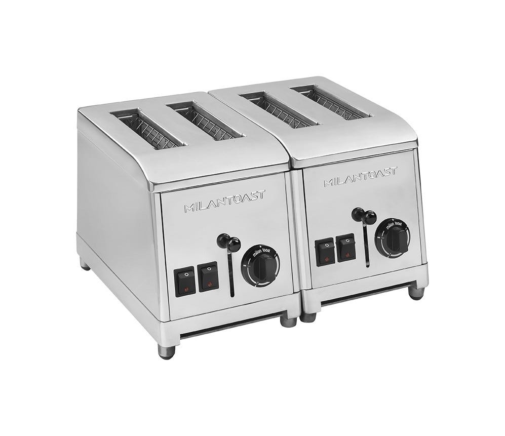Milantoast 007240 Tostapane a 4 scomparti - inox