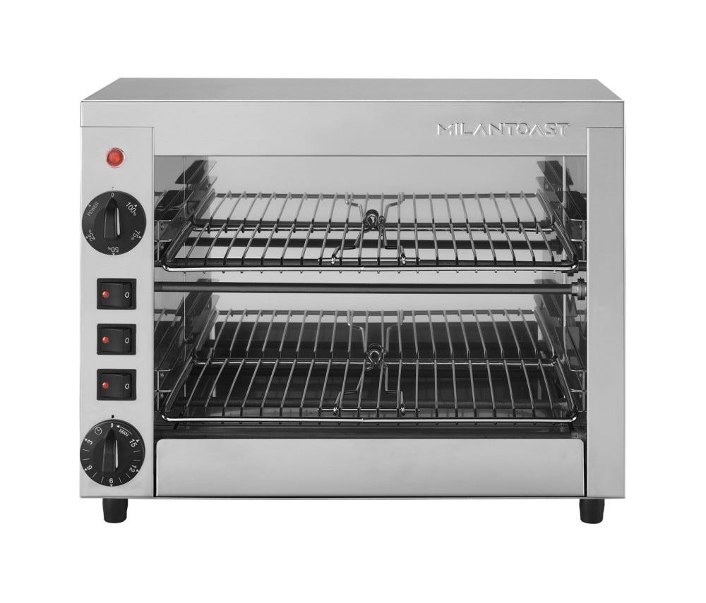 Milantoast 014052 Tostiera 6 posti multiuso - inox