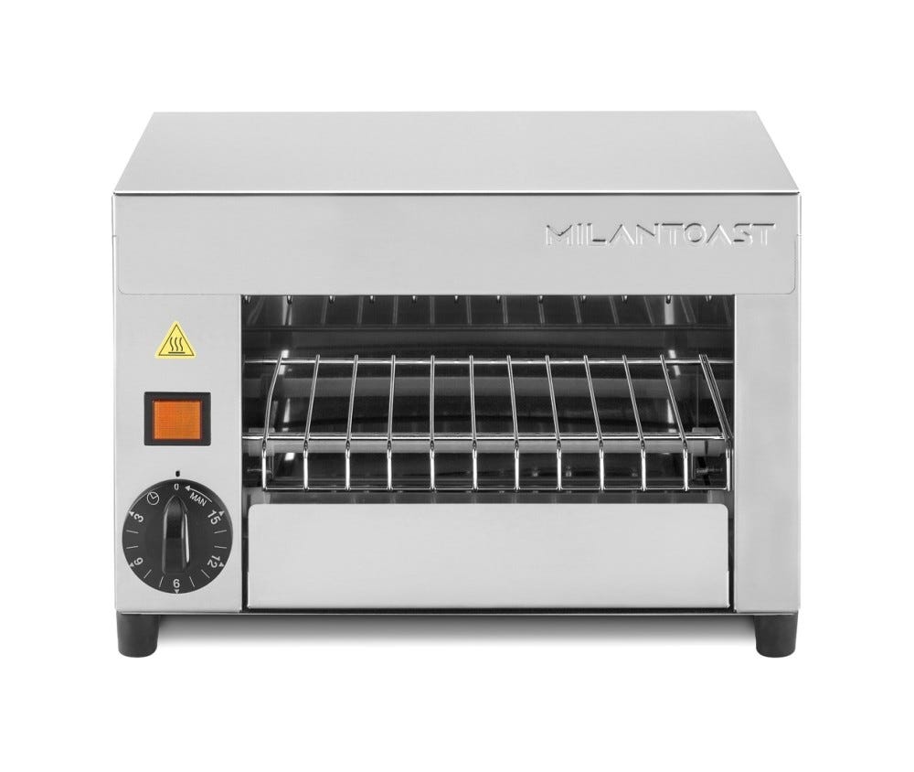 Milantoast 014701 Tostiera 2 posti - inox