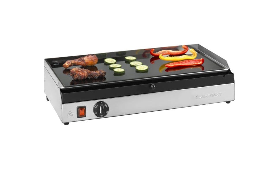 Milantoast 017041 Fry top in vetroceramica - grande