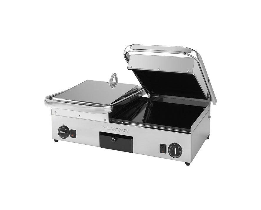 Milantoast 017060 Piastra doppia in vetroceramica