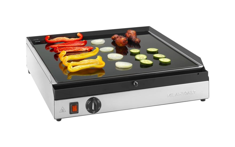 Milantoast 017080 Fry top in vetroceramica - maxi