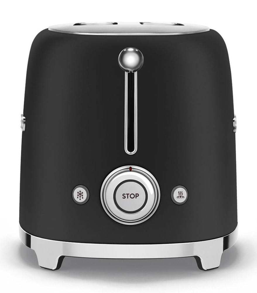 Smeg Selection TSF01BLMEU 50's Style Tostapane 2 fette - nero opaco