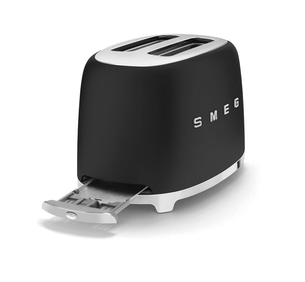 Smeg Selection TSF01BLMEU 50's Style Tostapane 2 fette - nero opaco