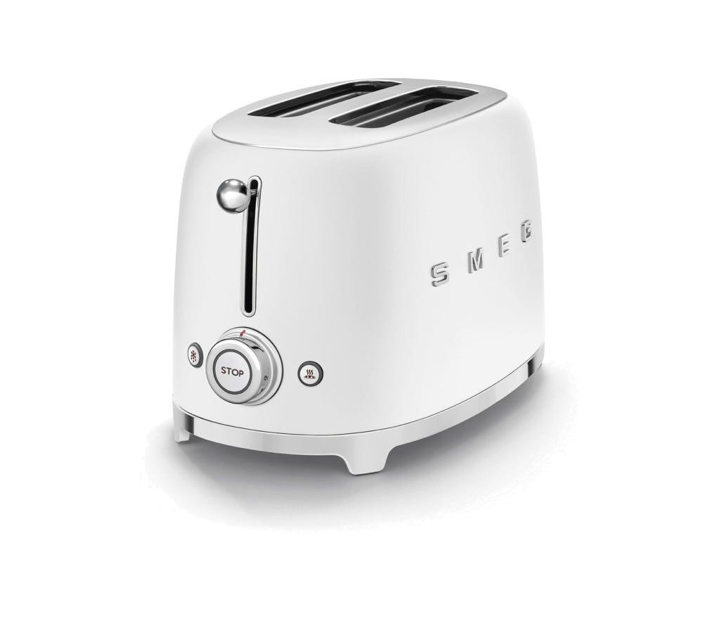 Smeg Selection TSF01WHMEU 50's Style Tostapane 2 fette - bianco opaco