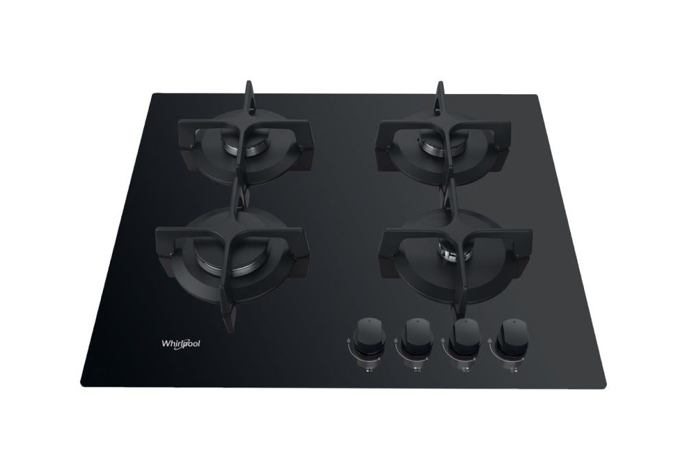 Whirlpool AKT616NB Piano a cottura a gas cm. 59 - vetro nero
