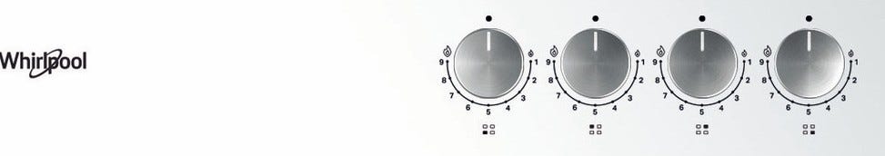 Whirlpool AKTL 629/WH Piano a cottura a gas cm. 59 - vetro bianco