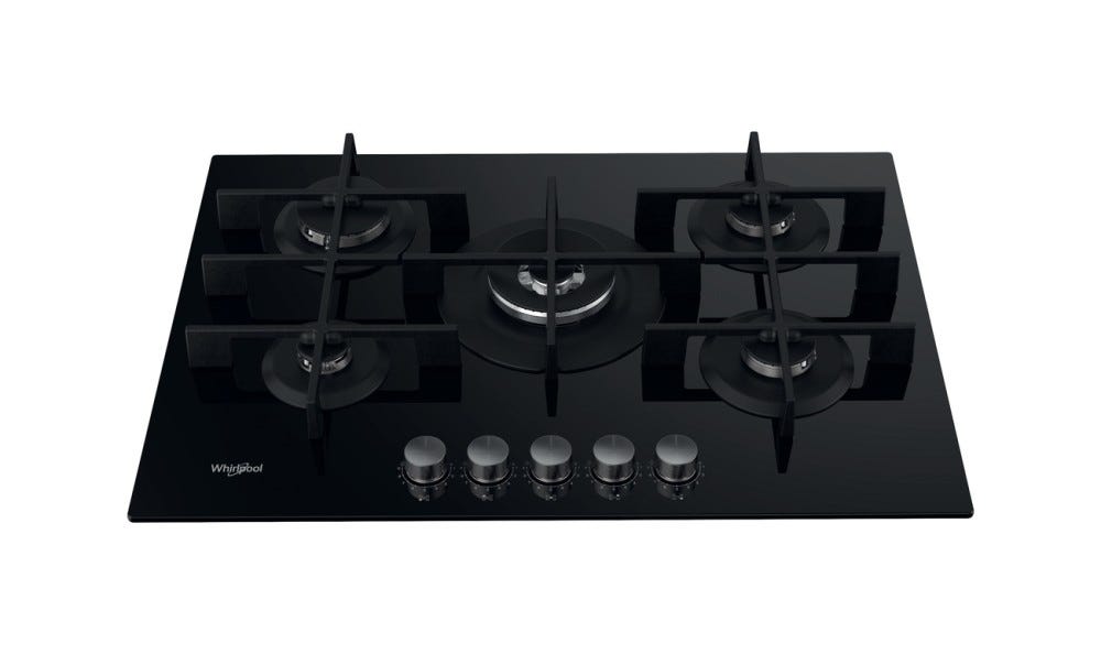Whirlpool AKWL728/NB Piano a cottura a gas cm. 73 - vetro nero
