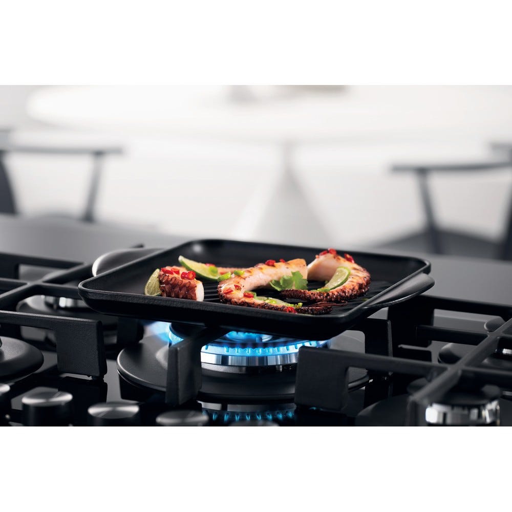 Whirlpool AKWL728/NB Piano a cottura a gas cm. 73 - vetro nero
