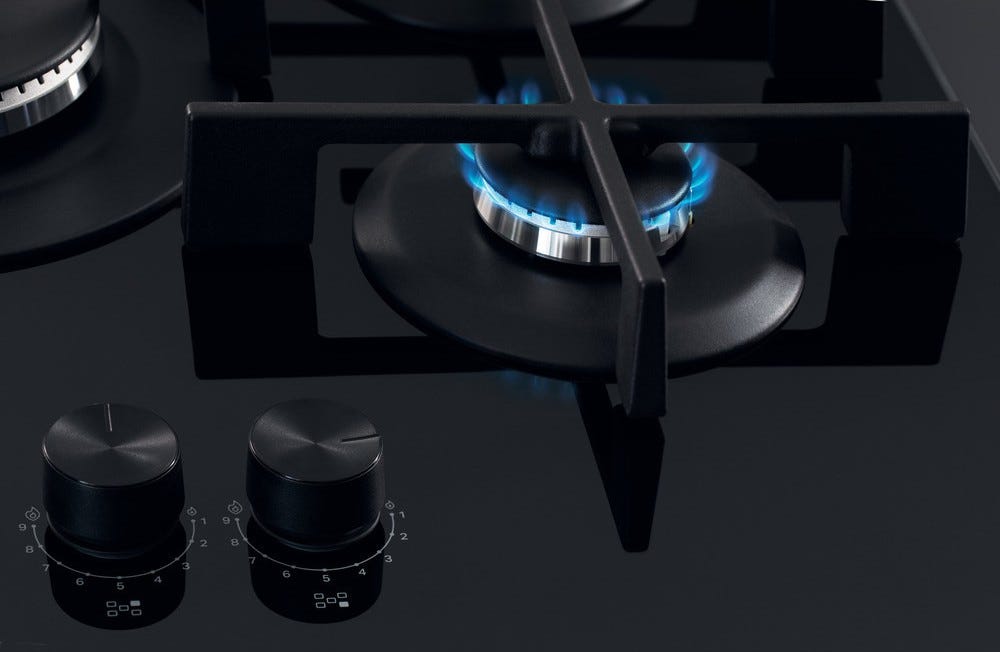Whirlpool AKWL728/NB Piano a cottura a gas cm. 73 - vetro nero