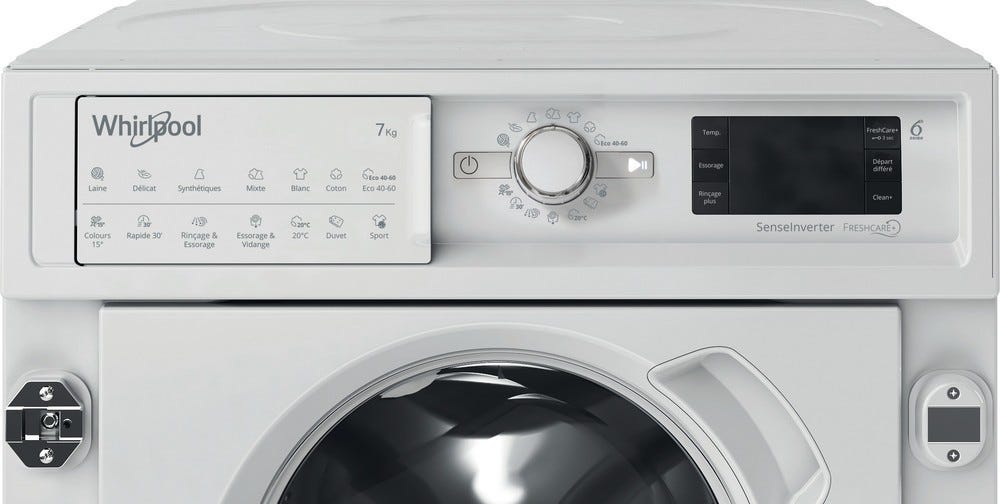 Whirlpool BIWMWG71483EEUN Lavatrice da incasso cm. 60 - capacità 7 kg - bianco