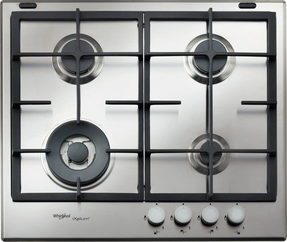 Whirlpool GMR6422IXL Piano a cottura a gas cm. 59 - inox