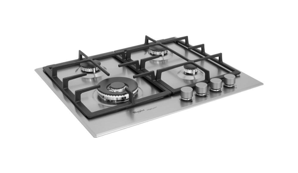 Whirlpool GMR6422IXL Piano a cottura a gas cm. 59 - inox