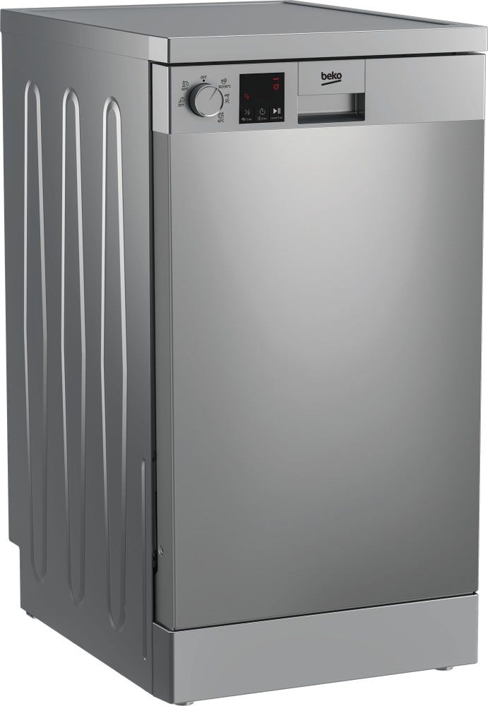 Beko DVS05024X Lavastoviglie a libera installazione slim cm. 45 - 10 coperti - inox antimpronta