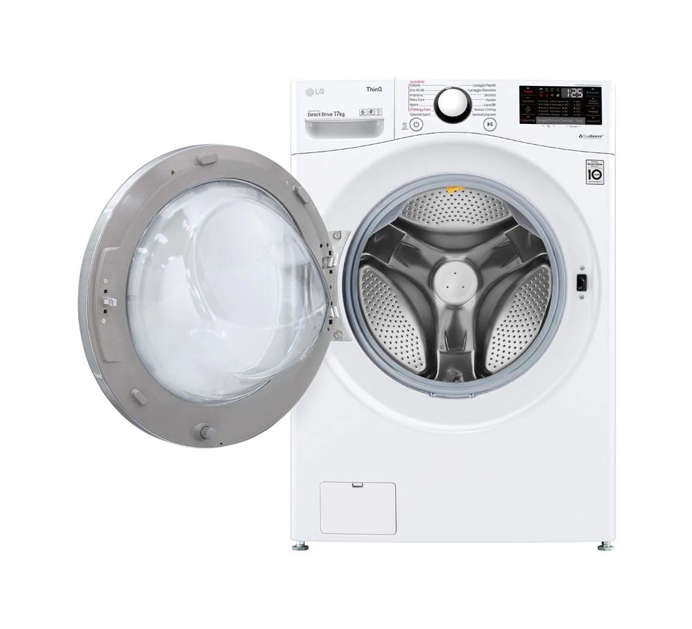 LG F1P1CY2W Lavatrice cm. 70 - capacità 17 kg - bianco
