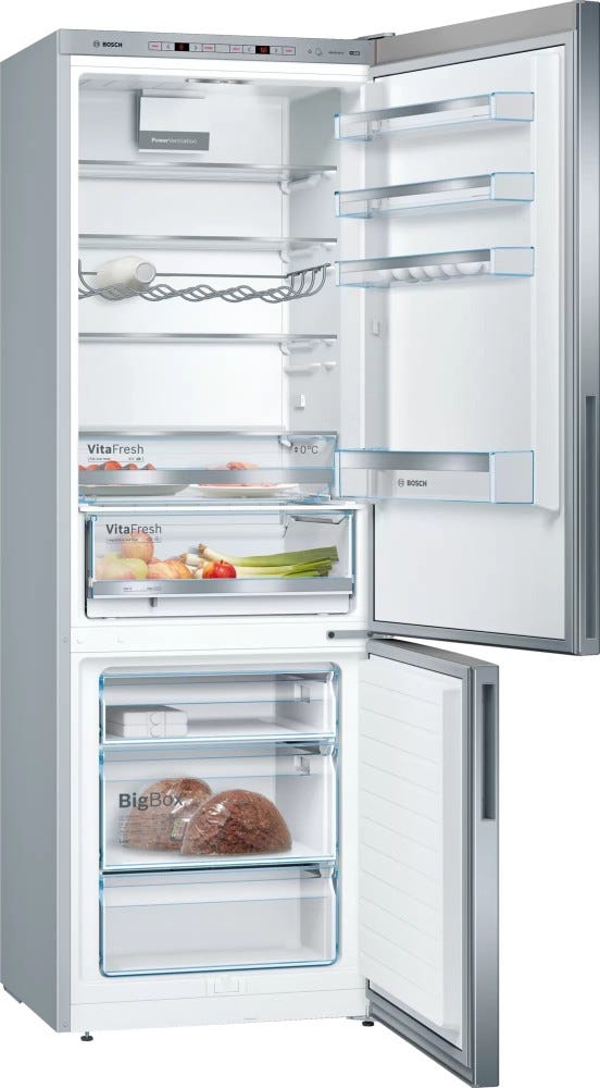 Bosch KGE49AICA 6 Frigorifero con congelatore a libera installazione - cm. 70 h 201 - lt. 419 - inox antimpronta