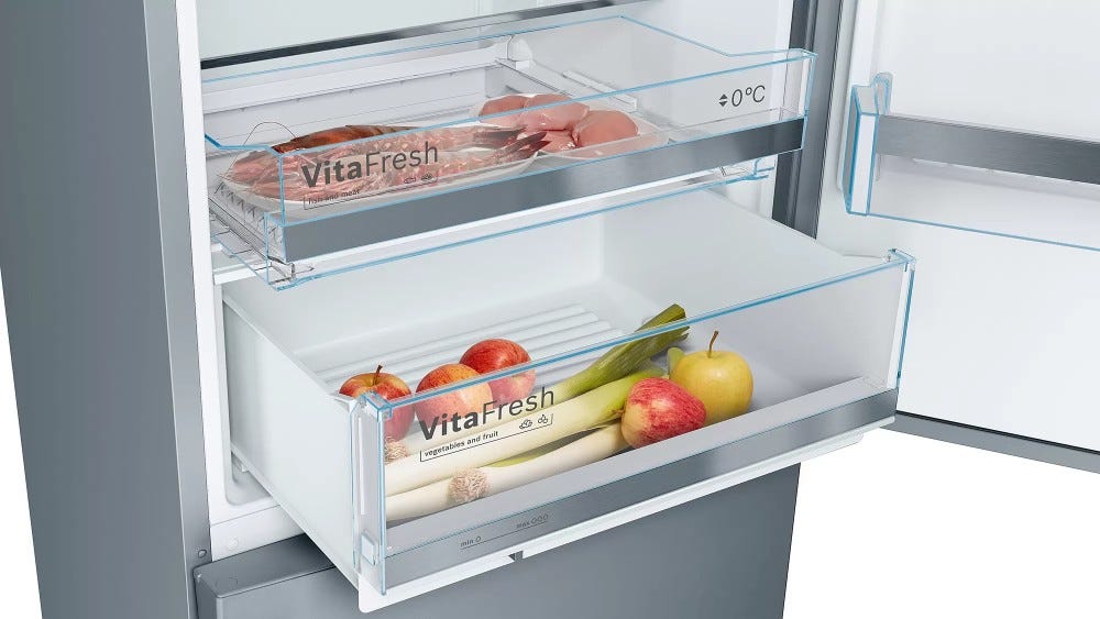 Bosch KGE49AICA 6 Frigorifero con congelatore a libera installazione - cm. 70 h 201 - lt. 419 - inox antimpronta