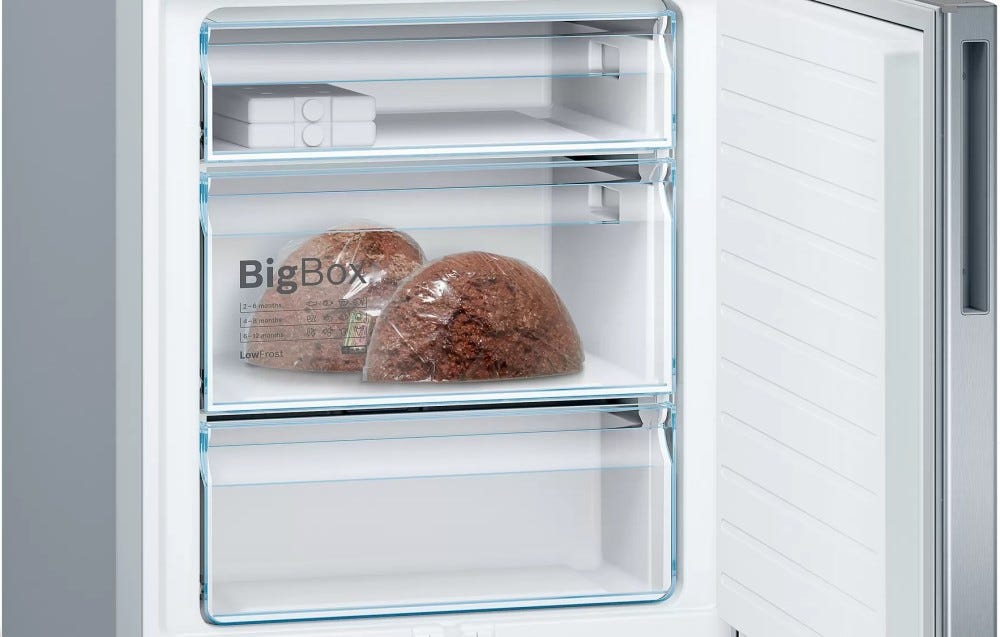 Bosch KGE49AICA 6 Frigorifero con congelatore a libera installazione - cm. 70 h 201 - lt. 419 - inox antimpronta