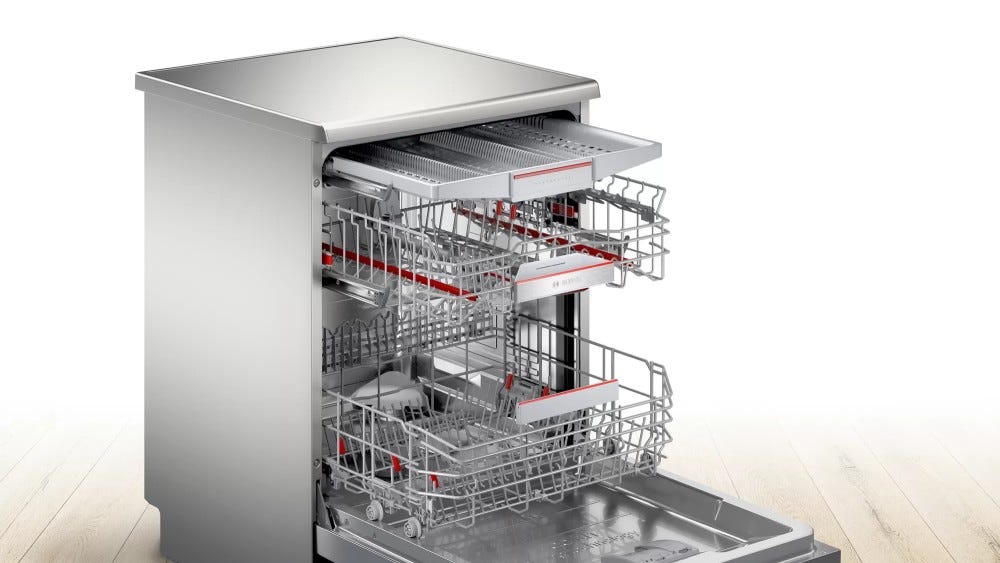 Bosch SMS6ZCI42E 6 Lavastoviglie a libera installazione cm. 60 - 14 coperti - inox