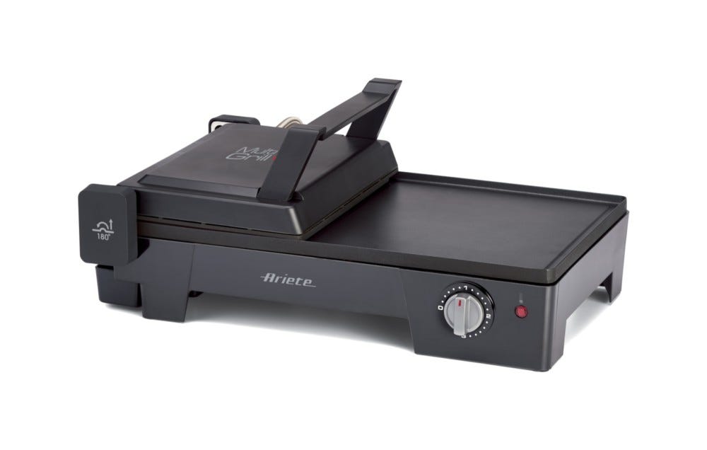 Ariete 1916 Multi grill 3 in 1 Griglia elettrica multifunzione - nera