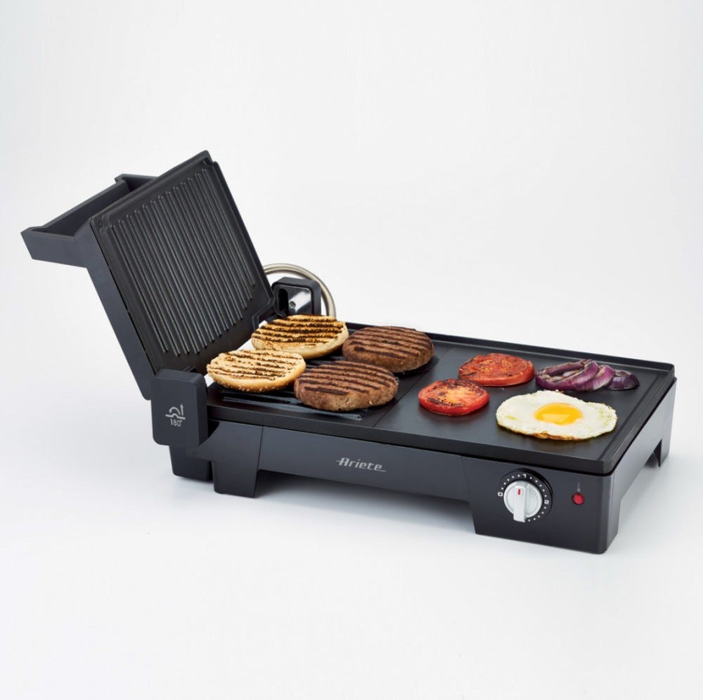 Ariete 1916 Multi grill 3 in 1 Griglia elettrica multifunzione - nera