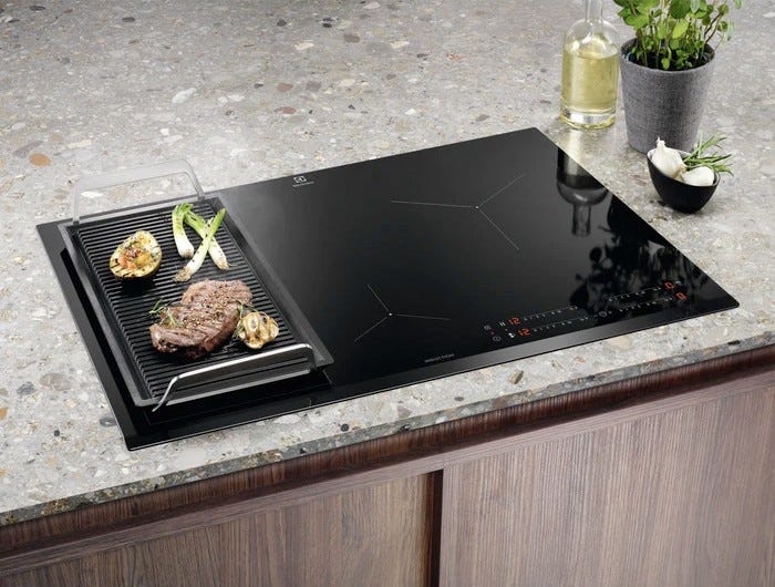 Electrolux EIL83443 600 Piano cottura a induzione 4 zone, Bridge, Hob2Hood, SliderTouch, vetroceramica nero