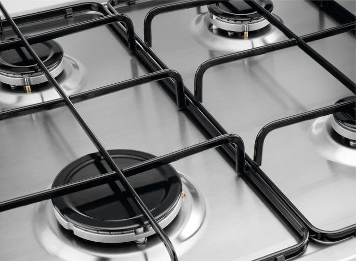 Electrolux KGS6404SX 300 Piano cottura a gas 60 cm, 4 fuochi, accensione integrata, inox