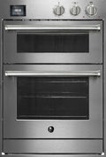 Steel Enfasi EQFFE6 Design40 Doppio forno da incasso 60x90 cm, 9 funzioni + forno pizza a pietra refrattaria, inox o antracite