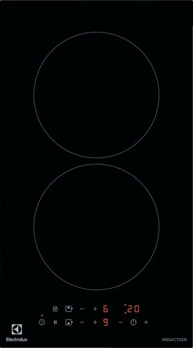 Electrolux LIT30231C 300 Piano cottura a induzione domino 2 zone, SliderTouch, funzione Power, Stop+Go, nero