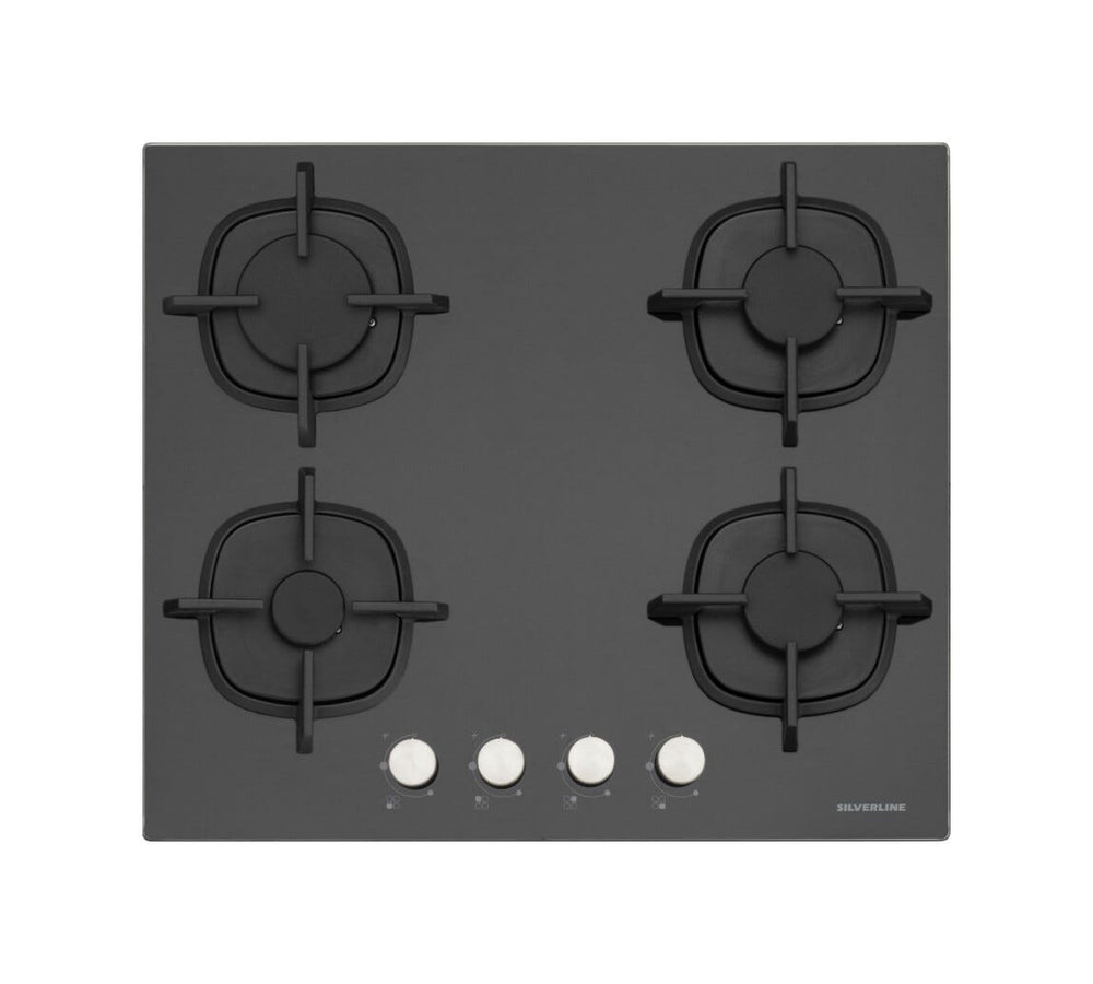 Silverline CS5404B01 Piano in vetro cm. 60 - nero