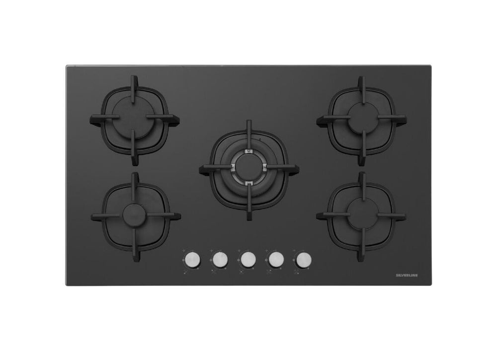 Silverline CS5405B01 Piano in vetro cm. 75 - nero lucido