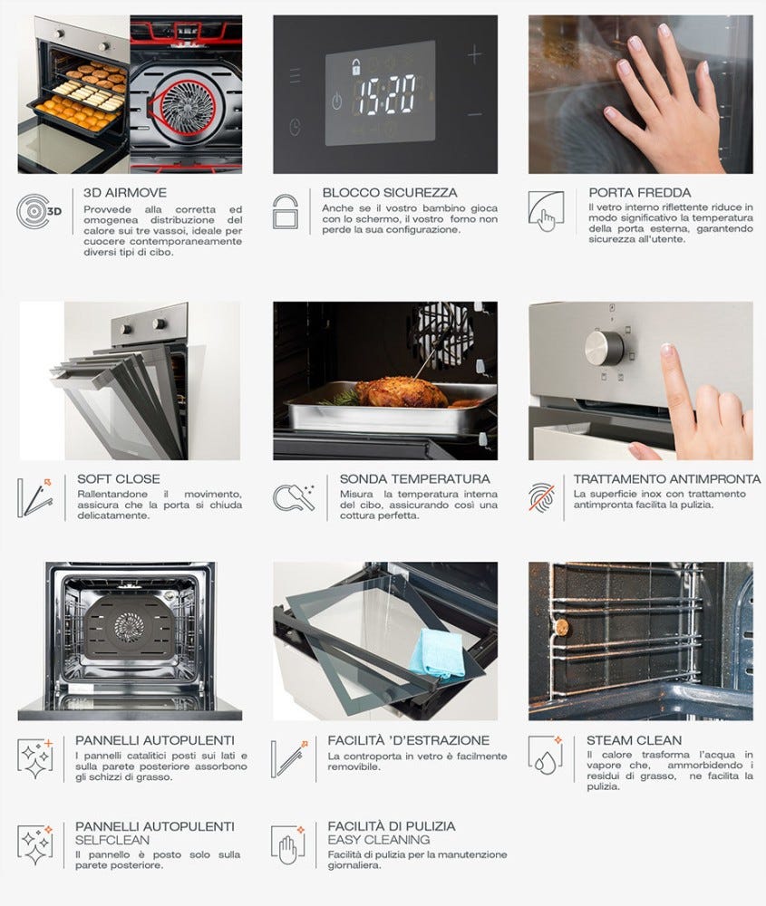 Silverline S3 - BO6503B01 Forno elettrico cm. 60 - nero