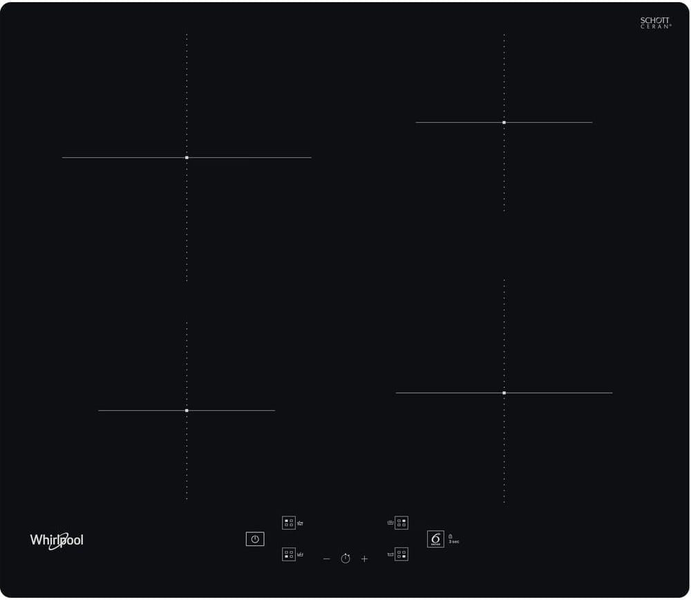 Whirlpool WSQ2160NE Piano cottura a induzione cm 59 - vetroceramica nero