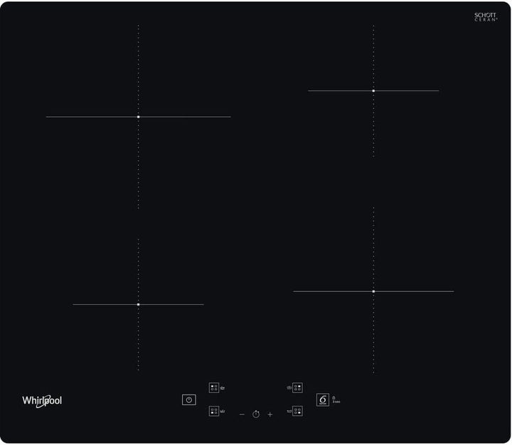Whirlpool WSQ2160NE Piano cottura a induzione cm 59 - vetroceramica nero