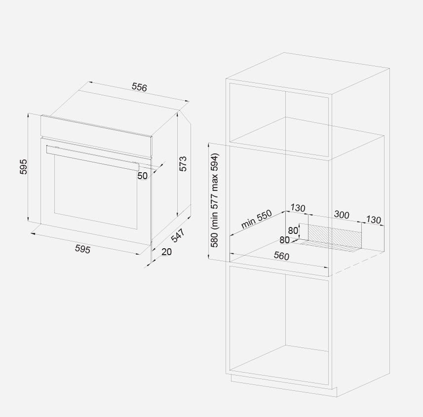 Silverline S4 - BO6504W01 Forno elettrico cm. 60 - bianco