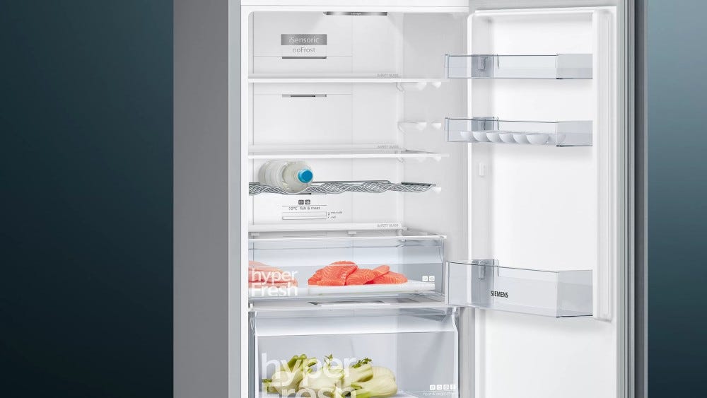Siemens KG36NVIEC iq300 Frigorifero con congelatore cm. 60 h. 186 - lt. 326 - inox antimpronta