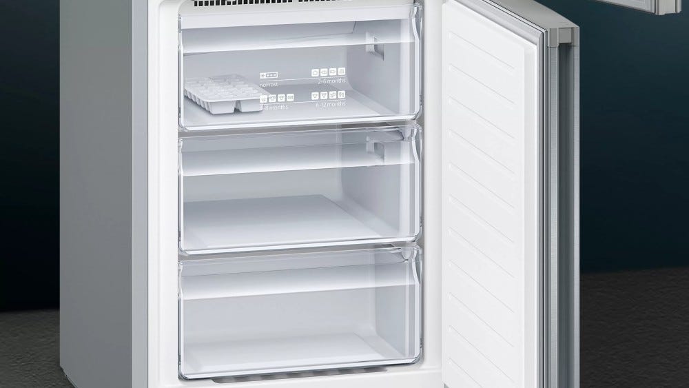 Siemens KG36NVIEC iq300 Frigorifero con congelatore cm. 60 h. 186 - lt. 326 - inox antimpronta