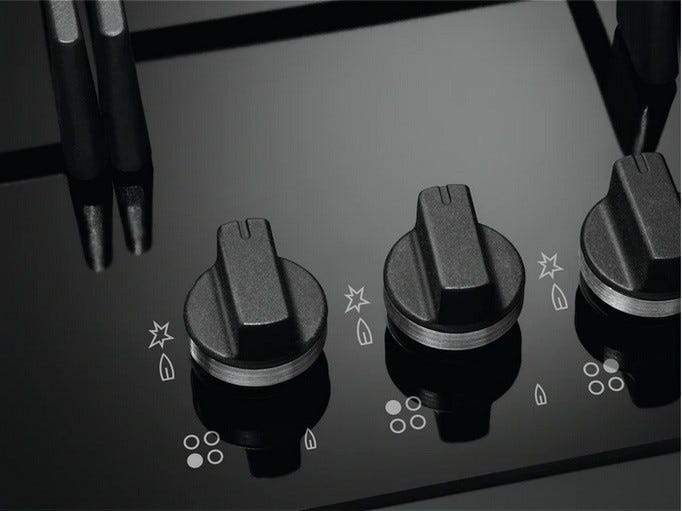 AEG HKB64420NB Piano a cottura a gas cm. 59 - vetro nero
