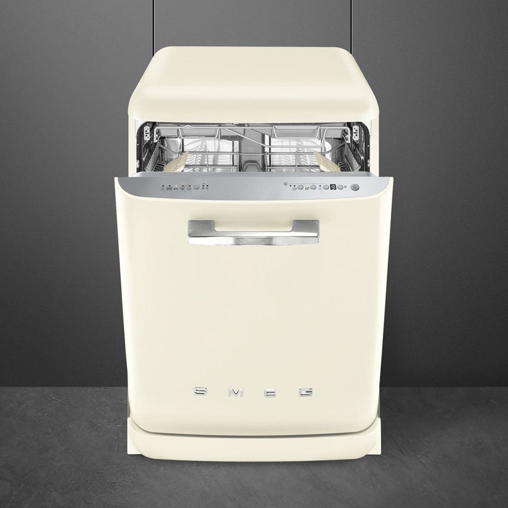 Smeg Selection LVFABCR3 50's Style Lavastoviglie libera installazione cm. 60 - 13 coperti - panna