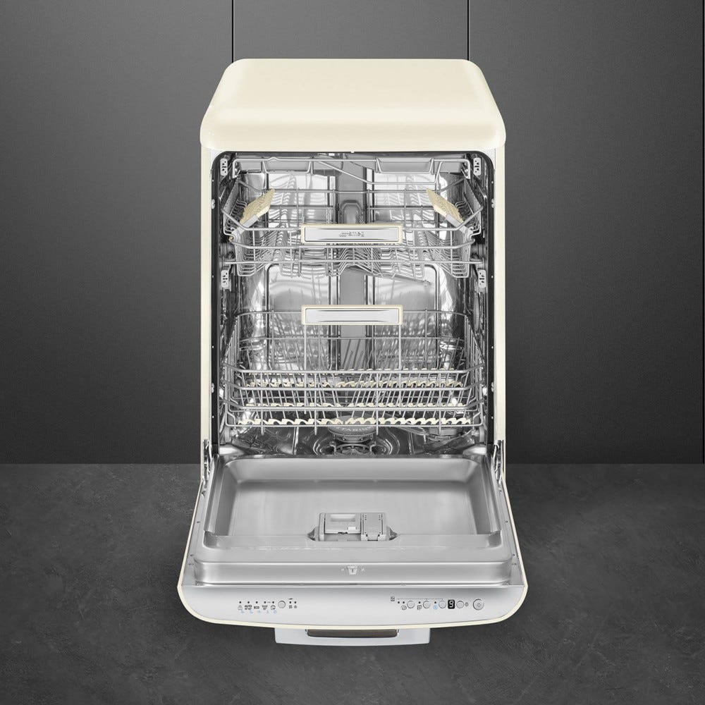 Smeg Selection LVFABCR3 50's Style Lavastoviglie libera installazione cm. 60 - 13 coperti - panna