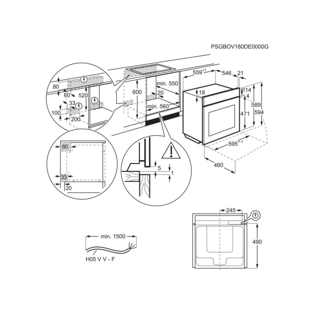 Electrolux EOB8S39WZ SteamBoost 800 Forno combinato a vapore cm. 60 - nero
