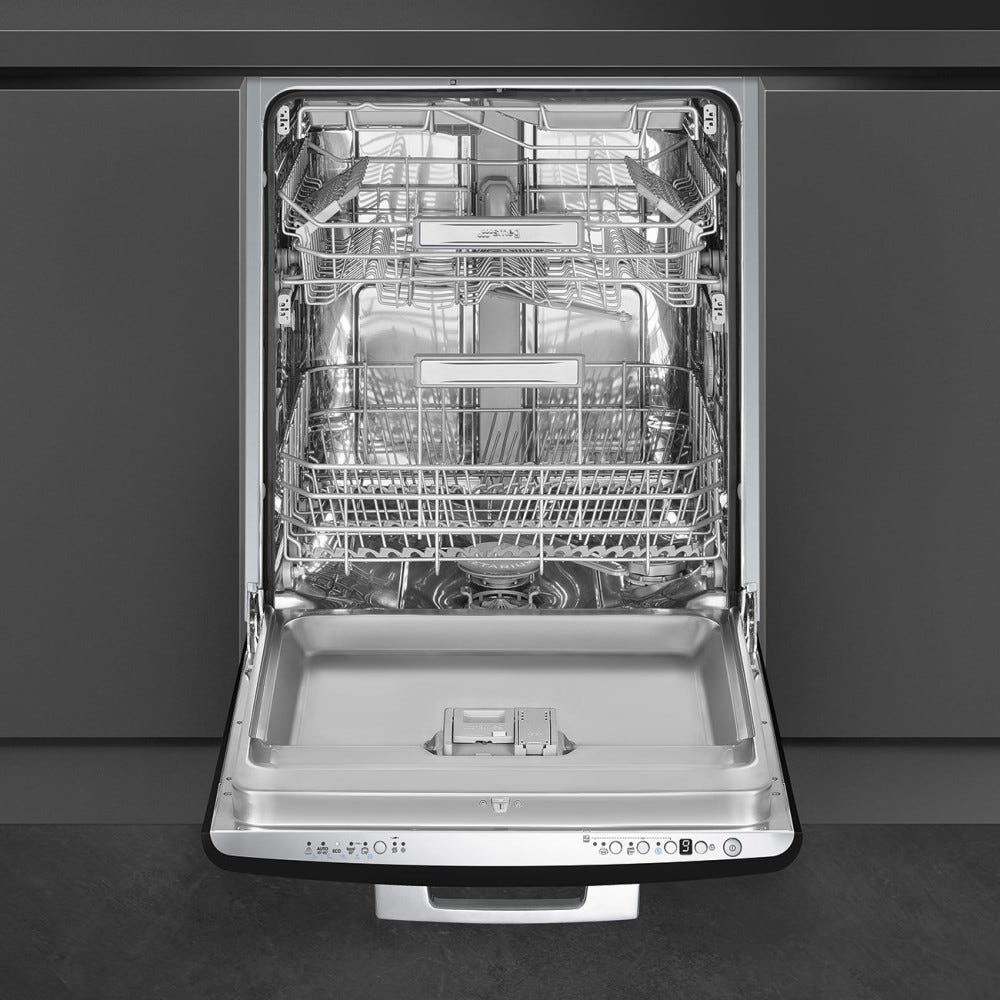 Smeg Selection STFABBL3 50's Style Lavastoviglie incasso sottotop cm. 60 - 13 coperti - nero