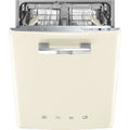 Smeg Selection STFABCR3 50's Style Lavastoviglie incasso sottotop cm. 60 - 13 coperti - panna
