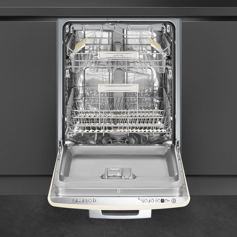 Smeg Selection STFABCR3 50's Style Lavastoviglie incasso sottotop cm. 60 - 13 coperti - panna