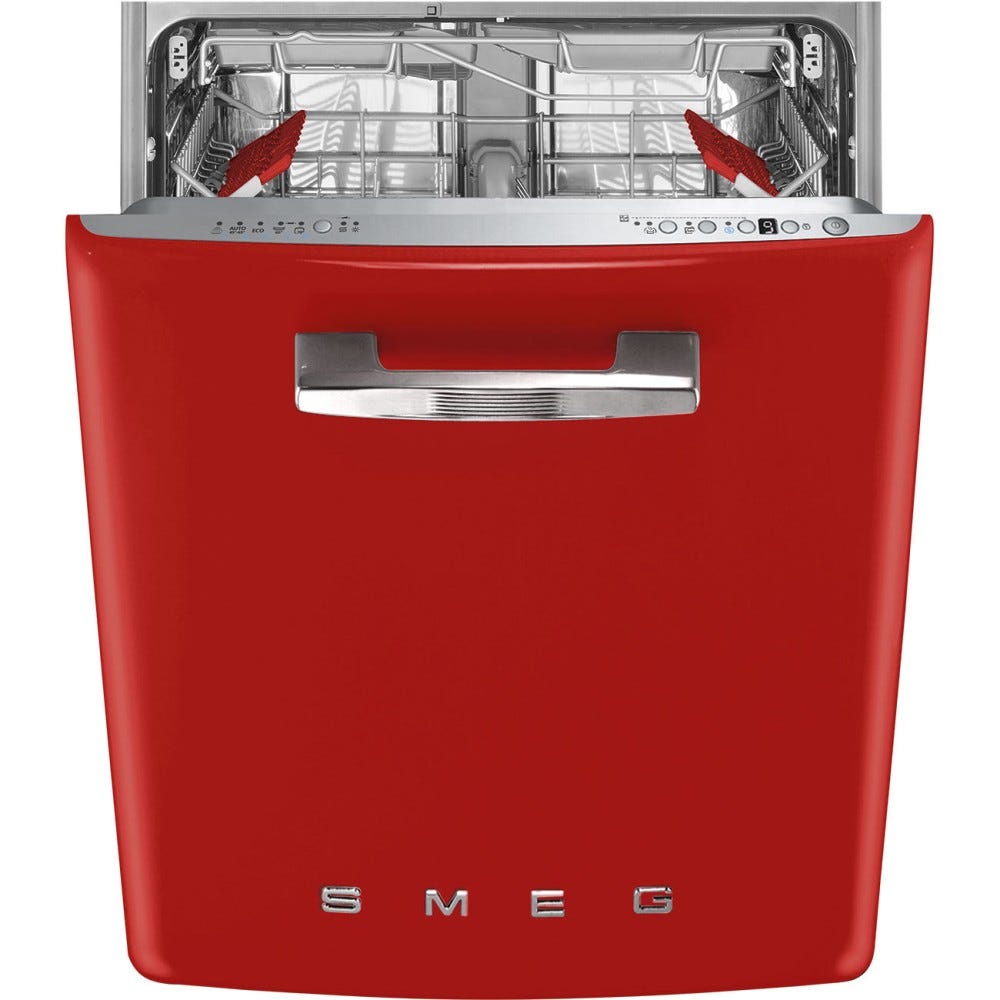 Smeg Selection STFABRD3 50's Style Lavastoviglie incasso sottotop cm. 60 - 13 coperti - rosso