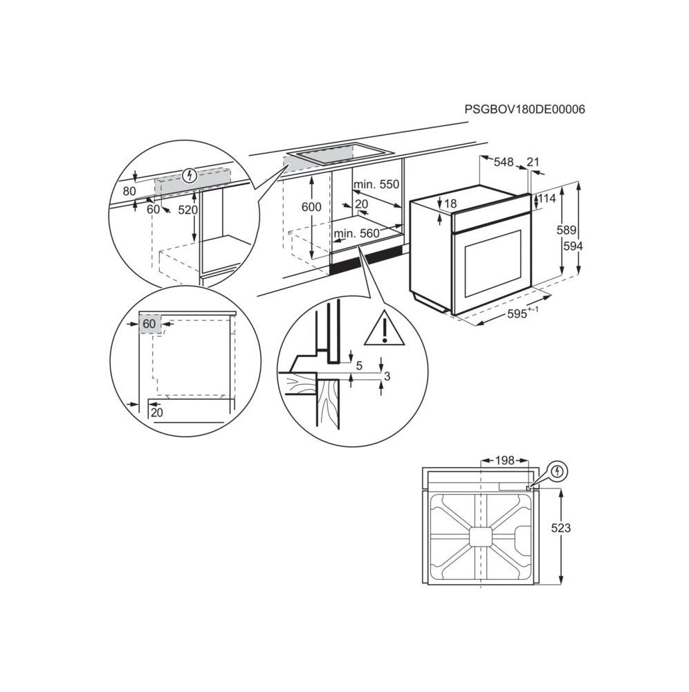 Electrolux EOE8P39WV 800 SenseCook Forno elettrico pirolitico cm. 60 - bianco