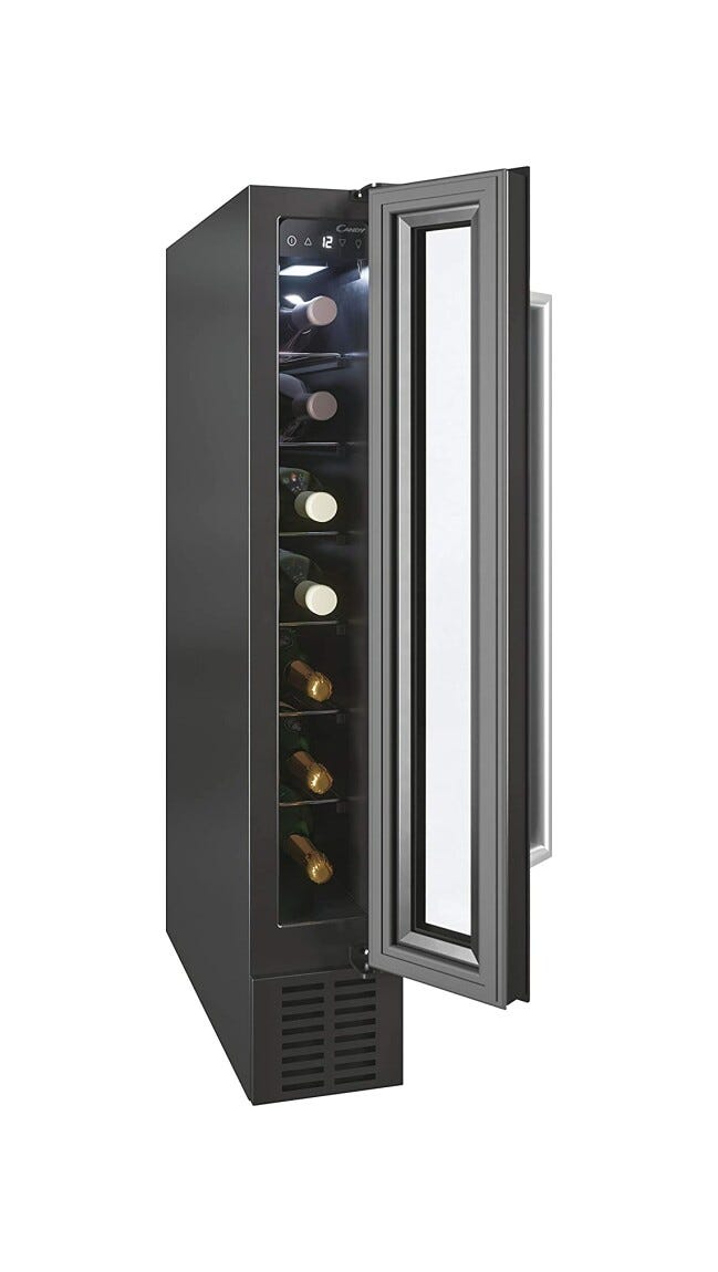 Candy CCVB 15/1 DiVino Cantina vino incasso cm. 15 h. 87 - 7 bottiglie - nero