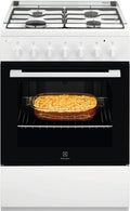 Electrolux LKK600000W Cucina da accosto cm 60 - 4 fuochi a gas + 1 forno elettrico - bianco